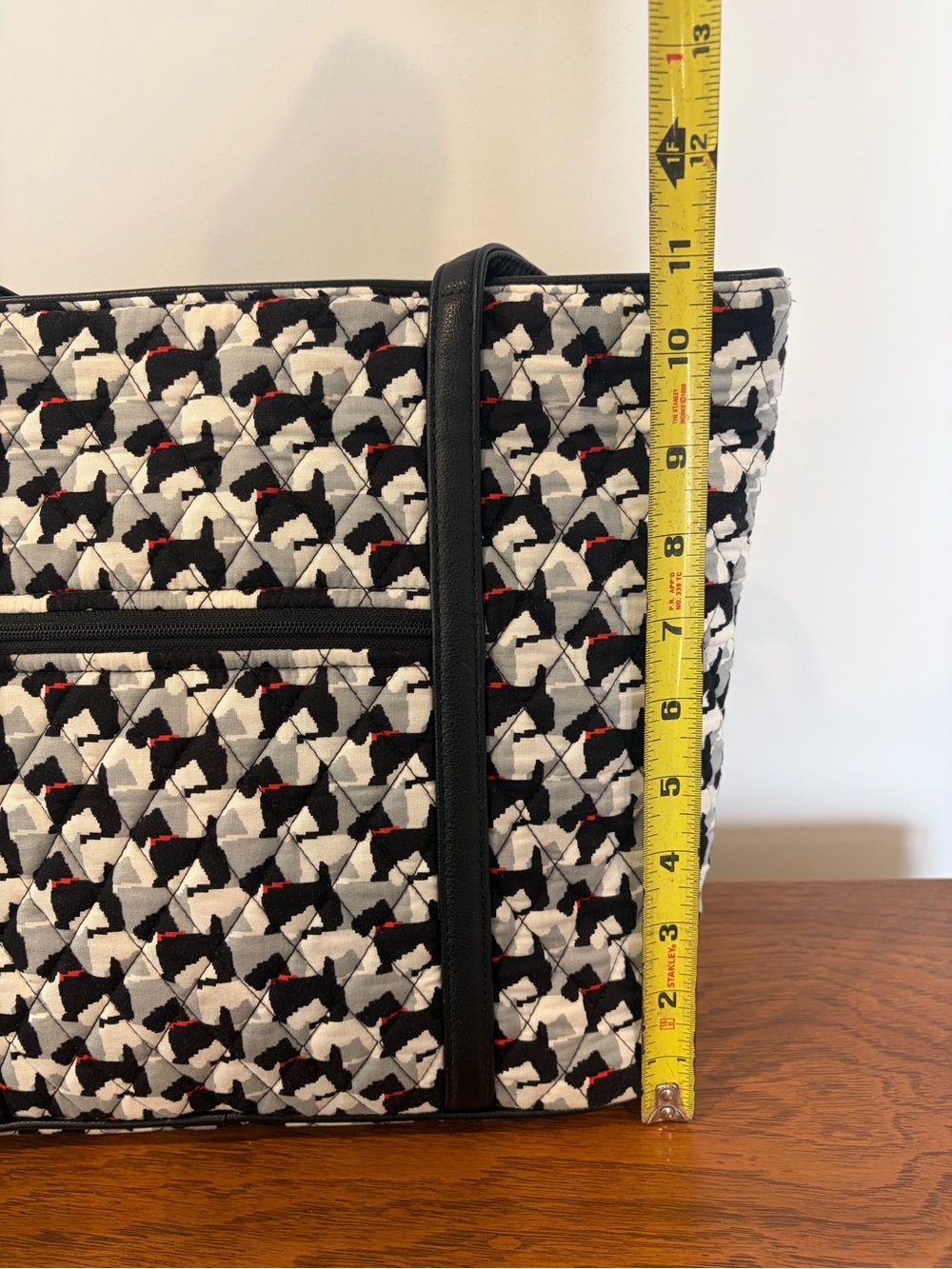 Vera Bradley Quilted Scottie Tote - Black, White & Red - Picture 9 of 9